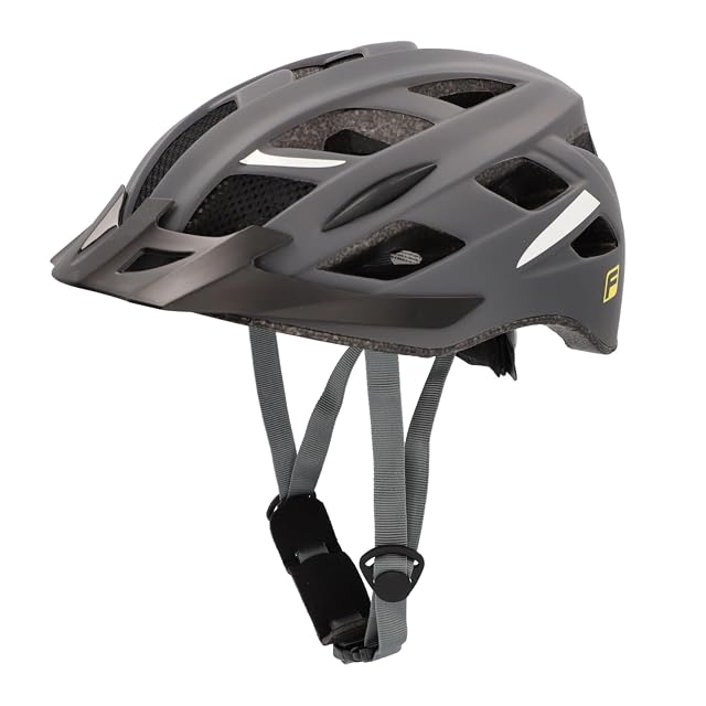 Casco urbano Fischer Urban Levin en gris, con sus ventilaciones y el anillo interior regulable
