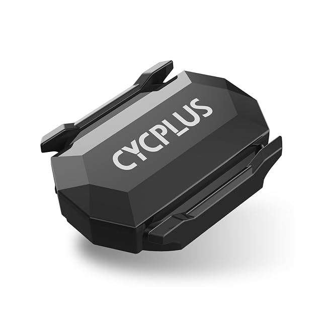 Sensor de velocidad y cadencia CYCPLUS montado en una biela