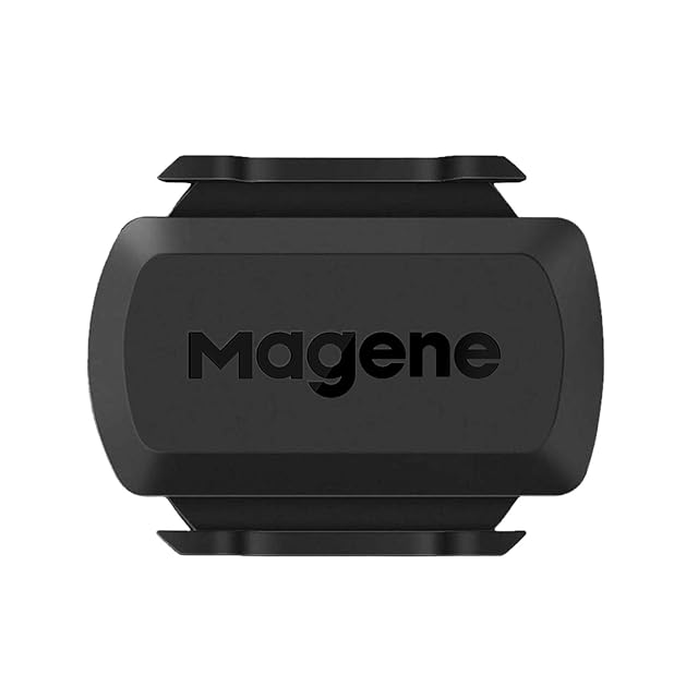 Sensor de ciclismo Magene S3+, una pequeña cápsula con su goma elástica de montaje