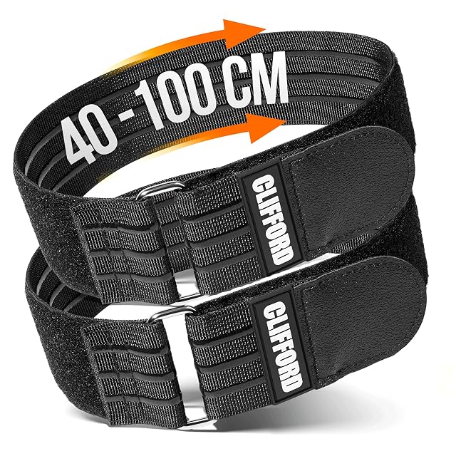 Correas de velcro extra anchas CLIFFORD para portabicicletas