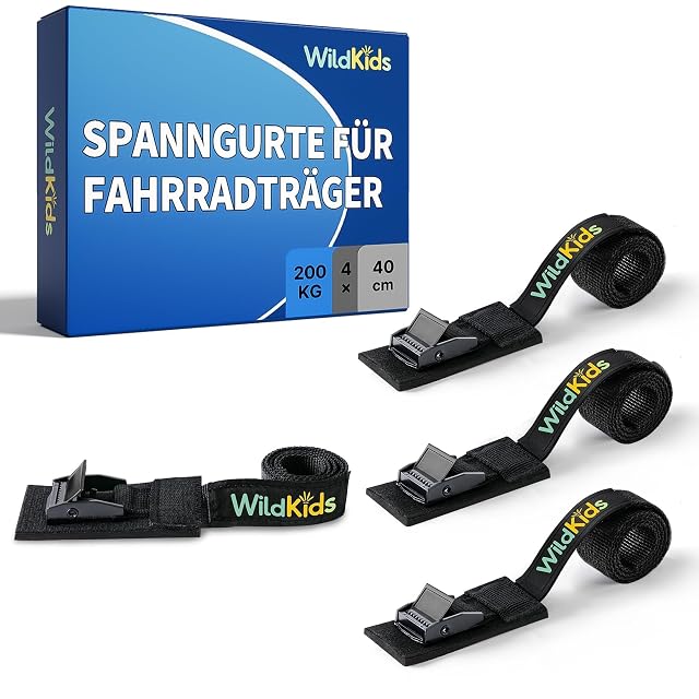 Correas acolchadas WildKids para portabicicletas en juego de cuatro